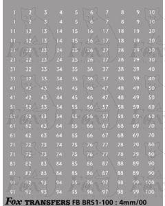 BRS FLEET NUMBERS - white  1-100
