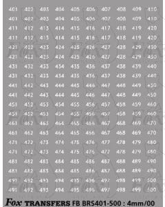 BRS FLEET NUMBERS - white  401-500