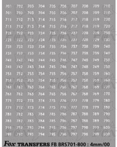 BRS FLEET NUMBERS - white  701-800