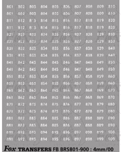 BRS FLEET NUMBERS - white  801-900
