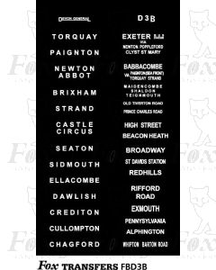 DESTINATION SCREENS - DEVON GENERAL