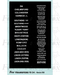 DESTINATION SCREENS - EASTERN NATIONAL 