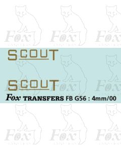 FLEETNAMES - SCOUT with underline gold