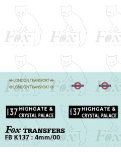 DESTINATION SCREENS - HIGHGATE & CRYSTAL PALACE