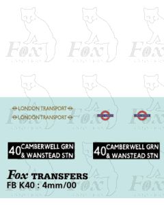 DESTINATION SCREENS - CAMBERWELL GRN & WANSTEAD STN