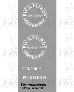 PICKFORDS Round tank ends pre 1955