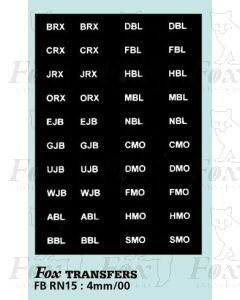 Numberplate letters - THAMES VALLEY 