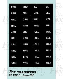 Numberplate letters - HANTS & DORSET  