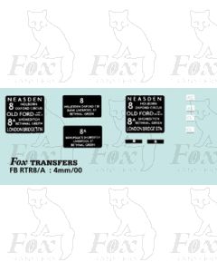 DESTINATION SCREENS - NEASDEN - OLD FORD - LONDON BRIDGE STN - Restricted 1948-53