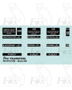 DESTINATION SCREENS - WESTMINSTER - BLACKFRIARS - PURLEY