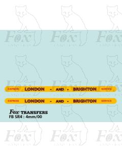ROUTE BOARDS - SOUTHDOWN - LONDON CRAWLEY BRIGHTON