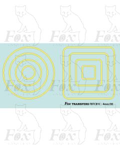 LINING - Corners & circles 1.0mm Tilling cream (black edge)