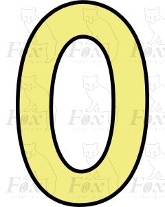 Running Numbering Cream/Black outline - 4 inch