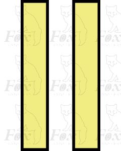 Running Numbering Cream/Black outline - 4 inch
