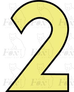 Running Numbering Cream/Black outline - 4 inch