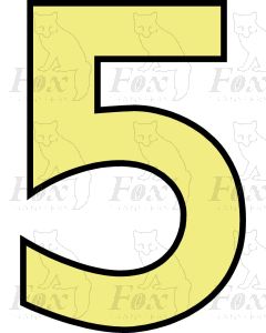Running Numbering Cream/Black outline - 4 inch