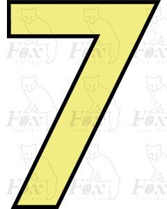 Running Numbering Cream/Black outline - 4 inch