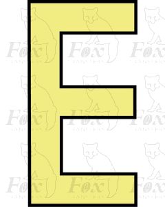 Running Numbering Cream/Black outline - 4 inch