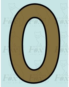 Running Numbering Metallic Gold/Black outline - 4 inch
