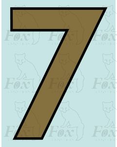 Running Numbering Metallic Gold/Black outline - 4 inch