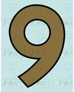 Running Numbering Metallic Gold/Black outline - 4 inch