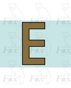 Running Numbering Metallic Gold/Black outline - 4 inch