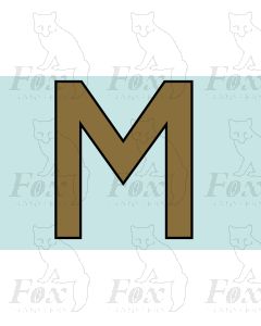Running Numbering Metallic Gold/Black outline - 4 inch