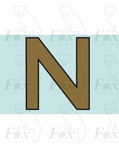 Running Numbering Metallic Gold/Black outline - 4 inch