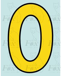 Running Numbering Yellow/Black outline - 4 inch