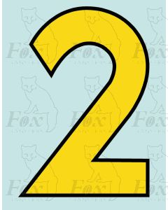 Running Numbering Yellow/Black outline - 4 inch