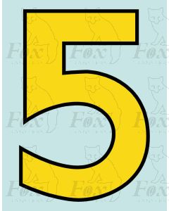 Running Numbering Yellow/Black outline - 4 inch