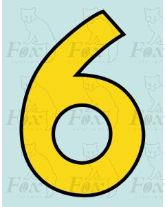 Running Numbering Yellow/Black outline - 4 inch