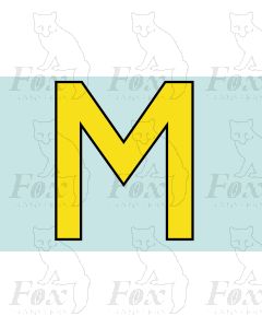 Running Numbering Yellow/Black outline - 4 inch