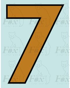 Running Numbering Old Gold/Black outline - 4 inch