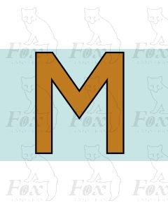 Running Numbering Old Gold/Black outline - 4 inch