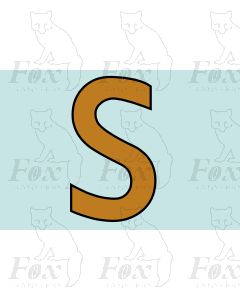 Running Numbering Old Gold/Black outline - 4 inch