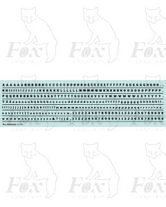 Alphabet in black - Franklin Heavy, 3mm