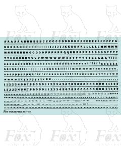 Alphabet in black - Franklin Heavy, 2mm & 1mm