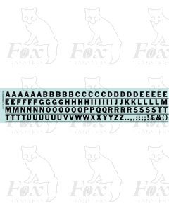 Alphabet in black - Franklin Heavy, 10mm