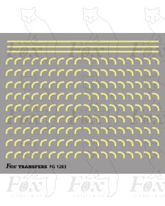 Corners in off-white (straw) - Medium-Radius