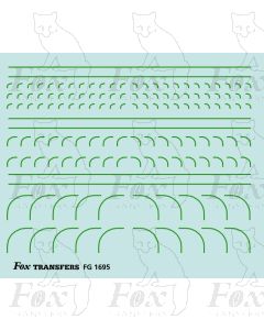 Corners in green - Radius Corners, 3 sizes 0.35mm