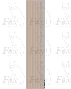 Lining in orange - Fine lines, 298mm x 0.35mm with Corners