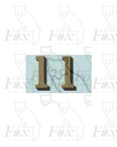 (14.75mm high) Gold/black shadow - 1 pair number 1
