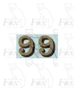 (14.75mm high) Gold/black shadow - 1 pair number 9