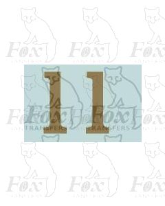 (13.5mm high) Gold - 1 pair number 1