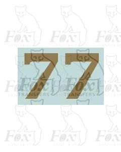 (13.5mm high) Gold - 1 pair number 7