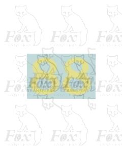 (11.25mm high) Off white (straw) - 1 pair number 8