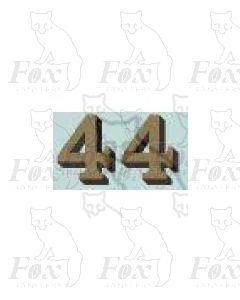 (14.75mm high) Gold/black shadow - 1 pair number 4