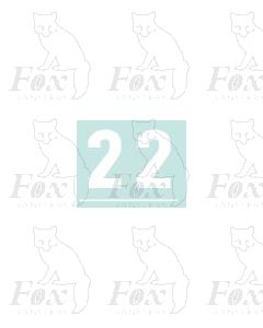 White (13.5mm high) - 1 pair number 2