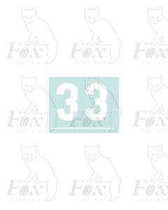 White (19mm high) - 1 pair number 3